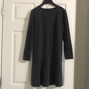 Dorothy Perkins charcoal grey drop-waisted dress 2